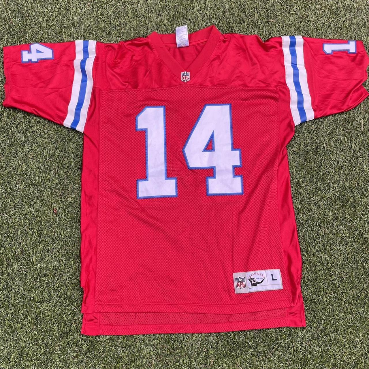 Throwback Patriots Jersey Steve Grogan #14 Size... - Depop