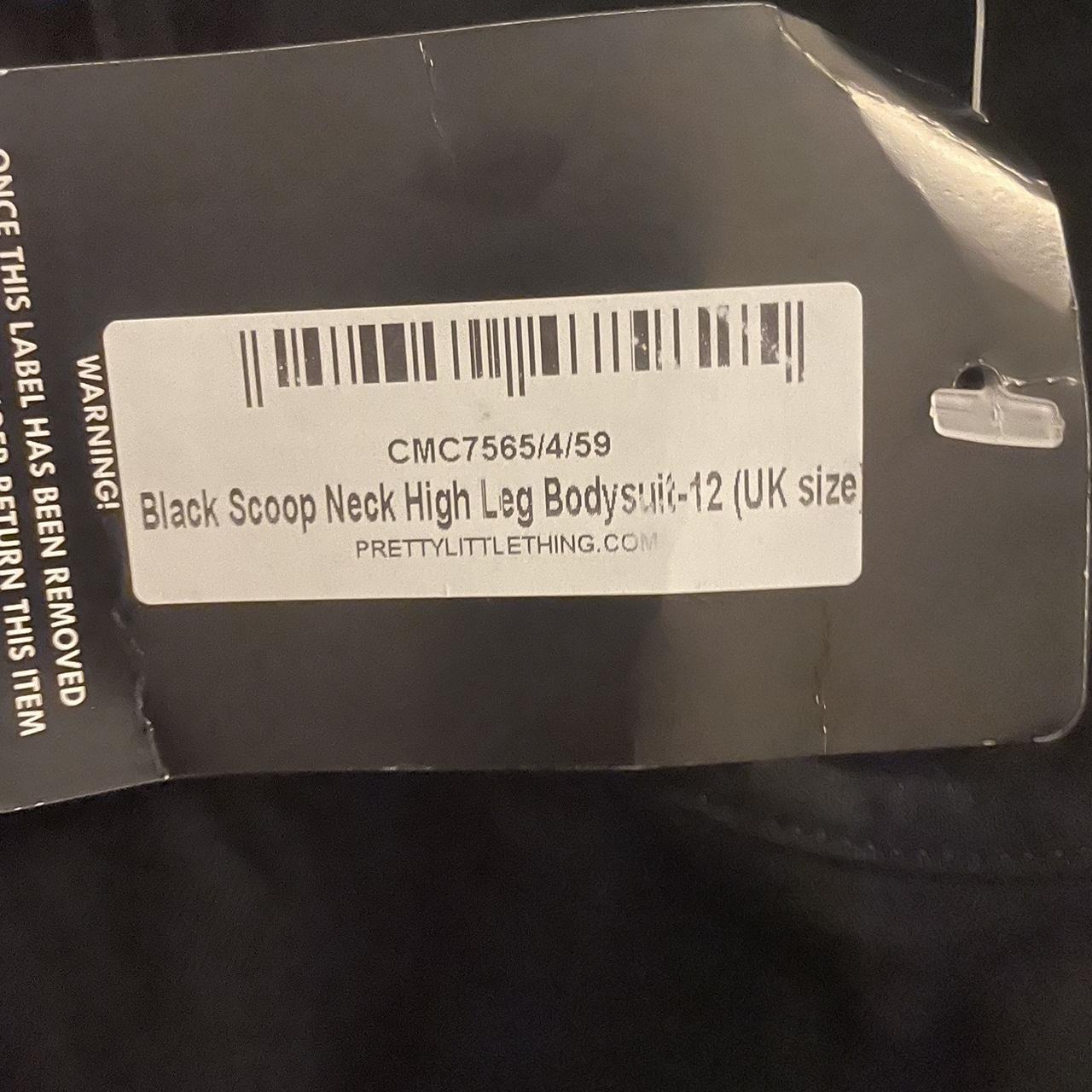 Black Scoop Neck High Leg Bodysuit