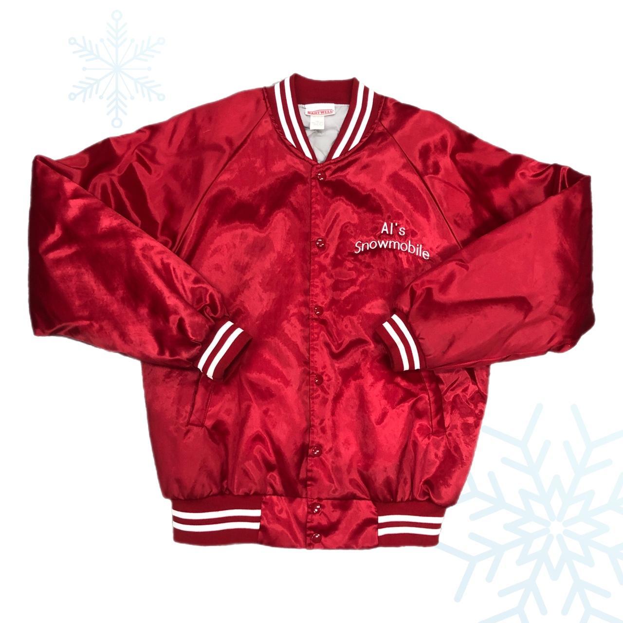 80s Bomber Jacket ️ Vintage Al's Snowmobile Parts... Depop