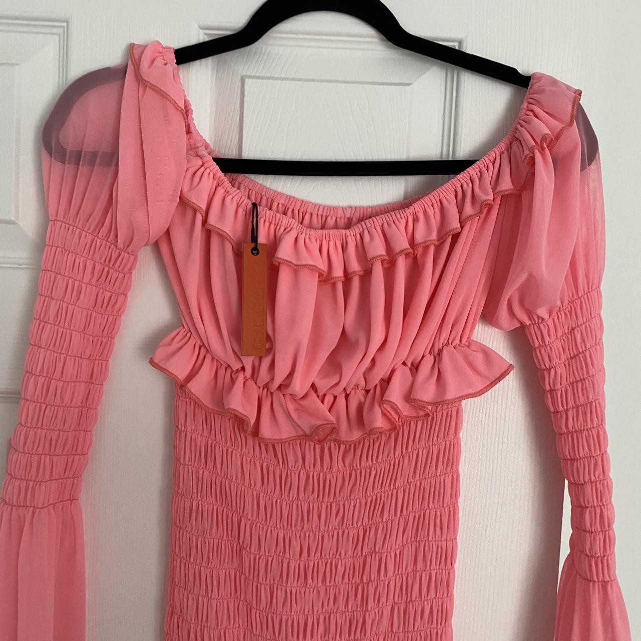 The K Label RAFFLES Ruche Mesh Mini in Candy Pink.... Depop