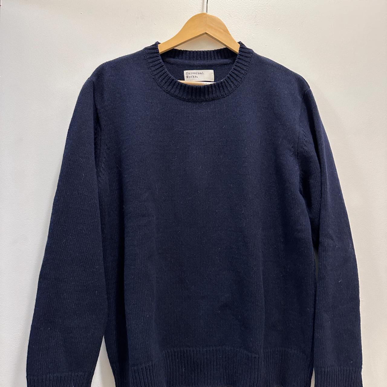 Universal Works Mens Navy Sweater Size... - Depop