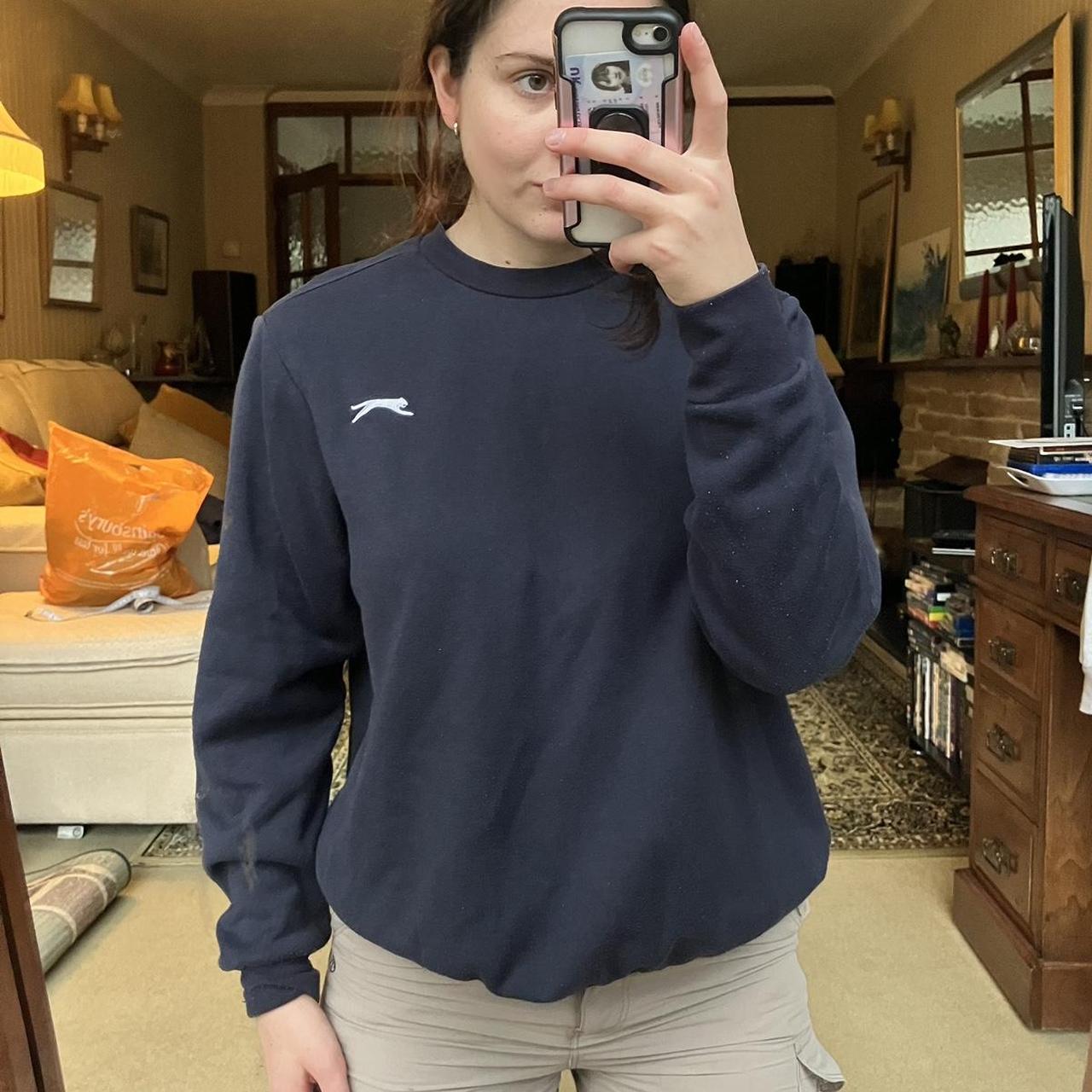 Slazenger navy blue sweatshirt Super comfy and soft... - Depop