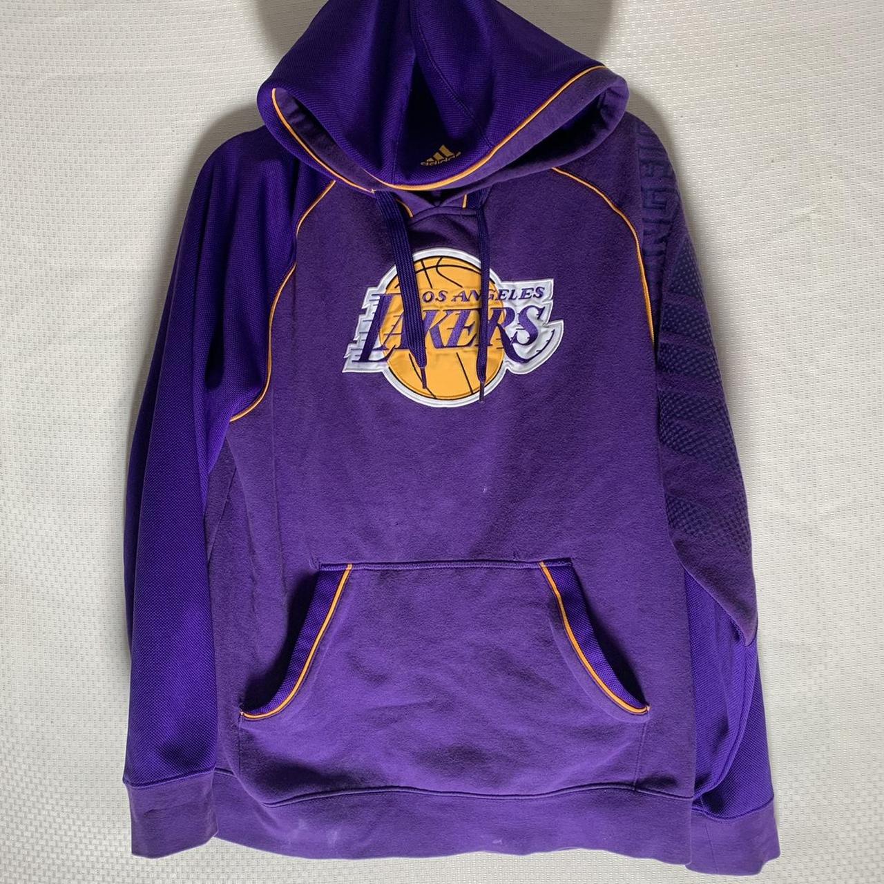 PURPLE ADIDAS LOS ANGELES LAKERS HOODIE — • Size not - Depop