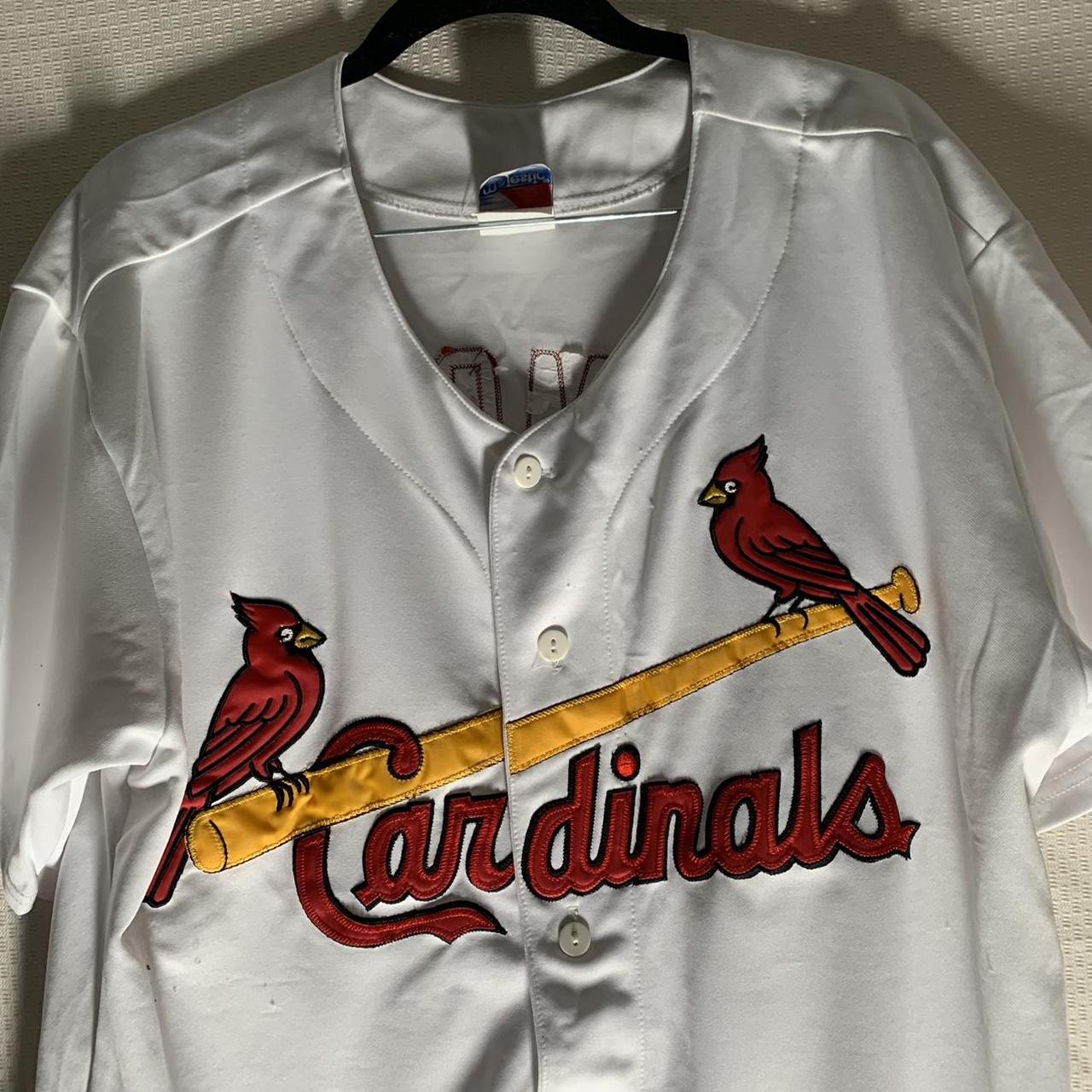 Mens Majestic St Louis Cardinals JIM EDMONDS Baseball Jersey GRAY