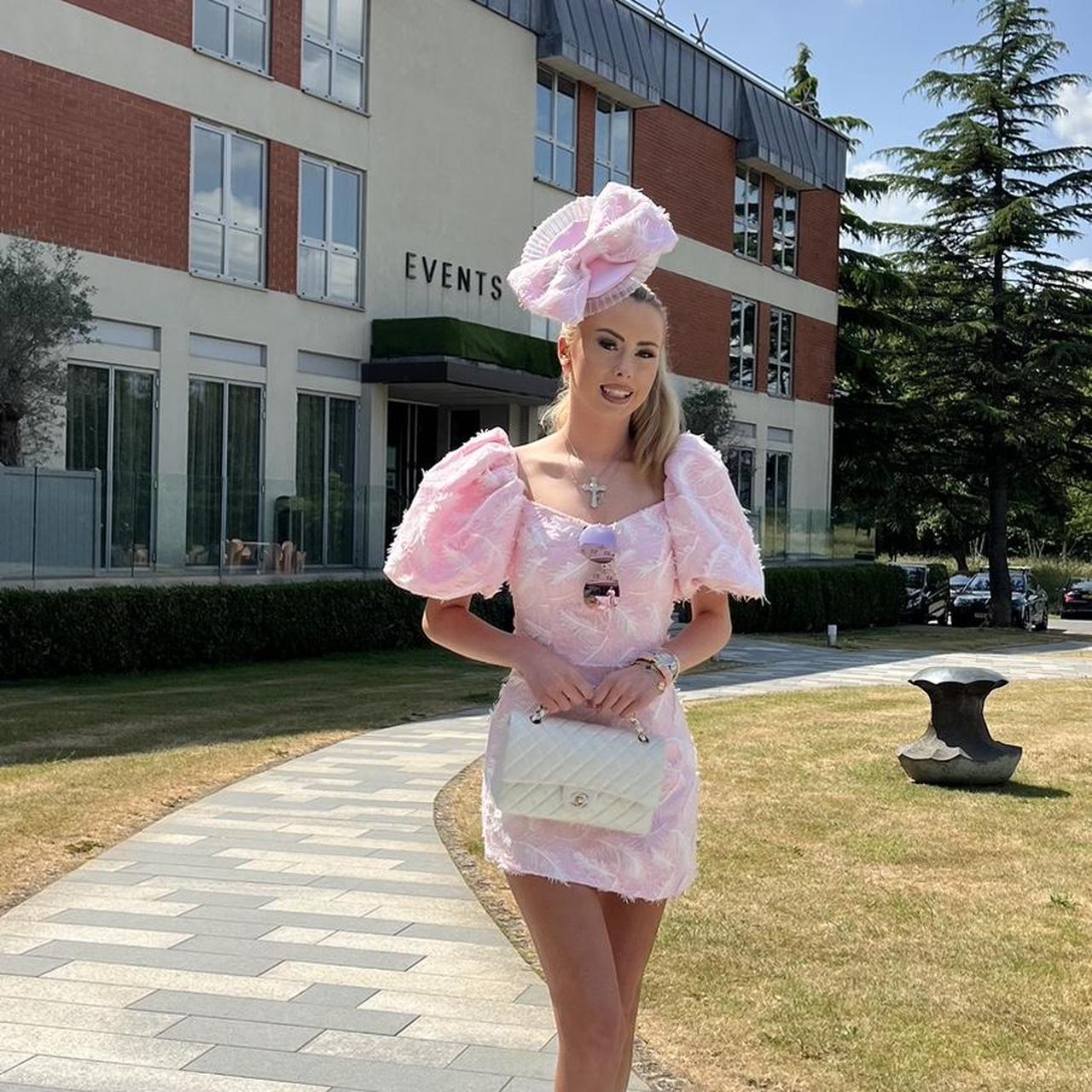 Custom made Dress & matching fascinator for sale... Depop