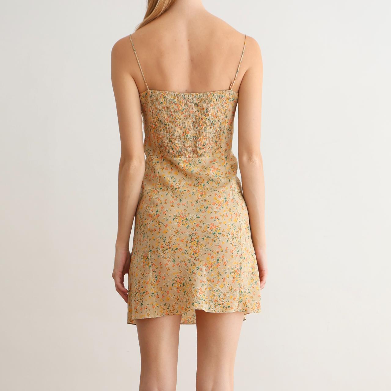 ファッション人気ブランドランキング 2021 Saint Depop | dress mini silk floral yellow Laurent ワンピース