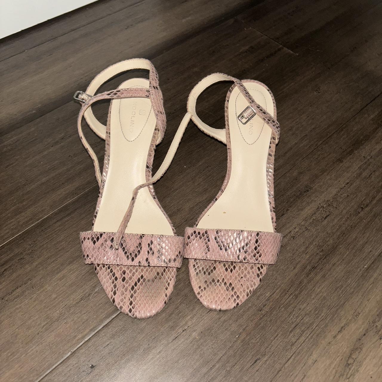 Pink snakeskin hot sale sandals