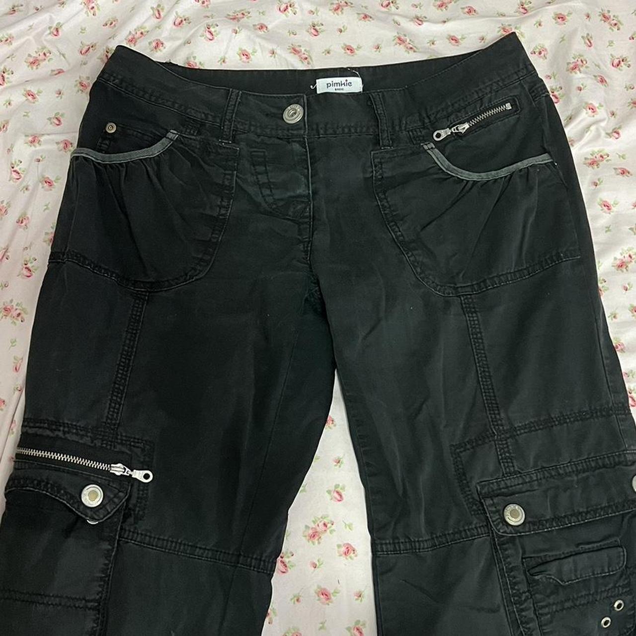 Pimkie black cargo pants. UK size 8. In good condition. Depop