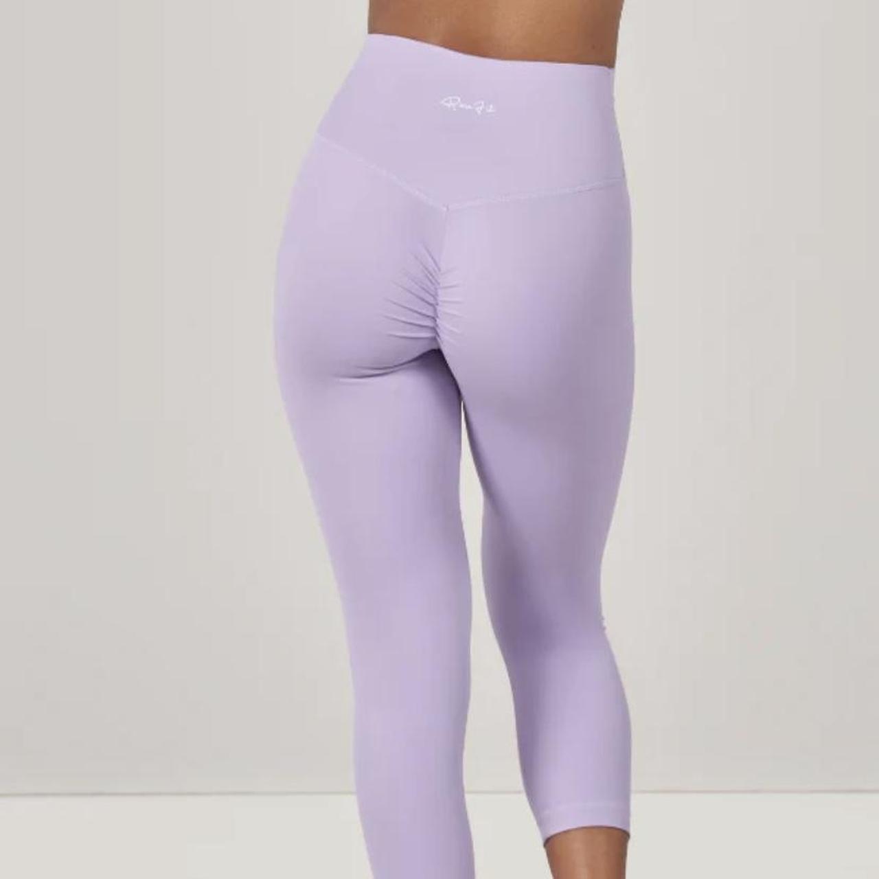 purple yogalicious yoga pants! only worn a few times - Depop