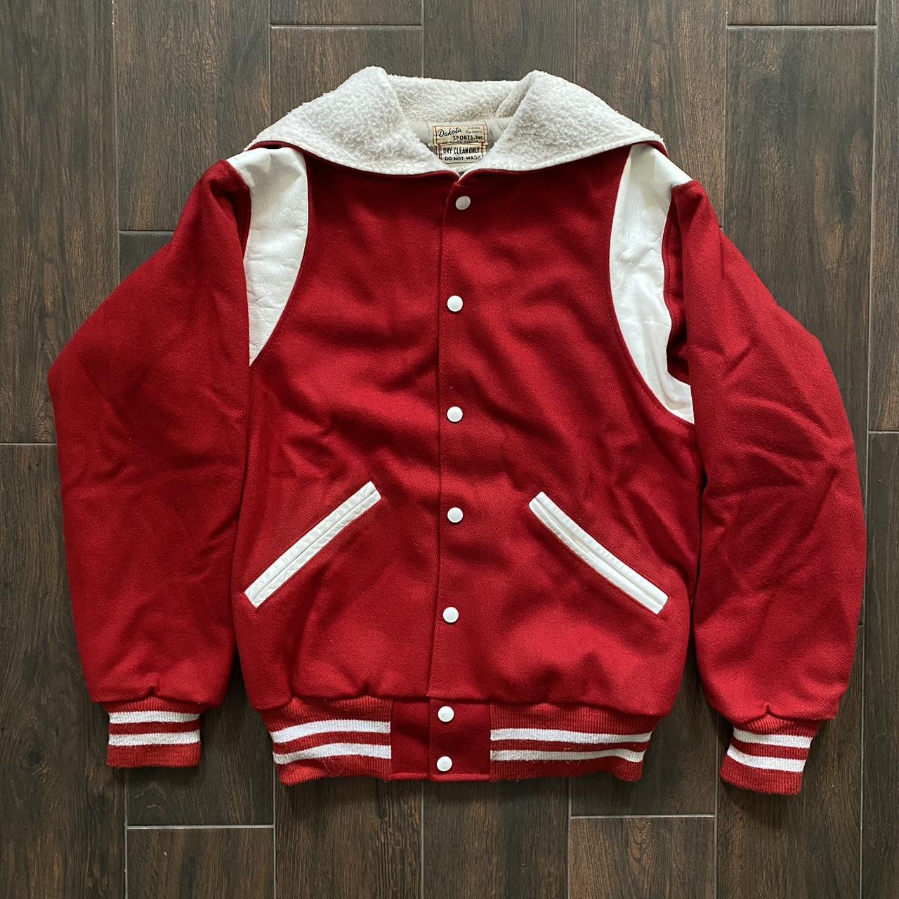 Men's Red and White Jacket | Depop