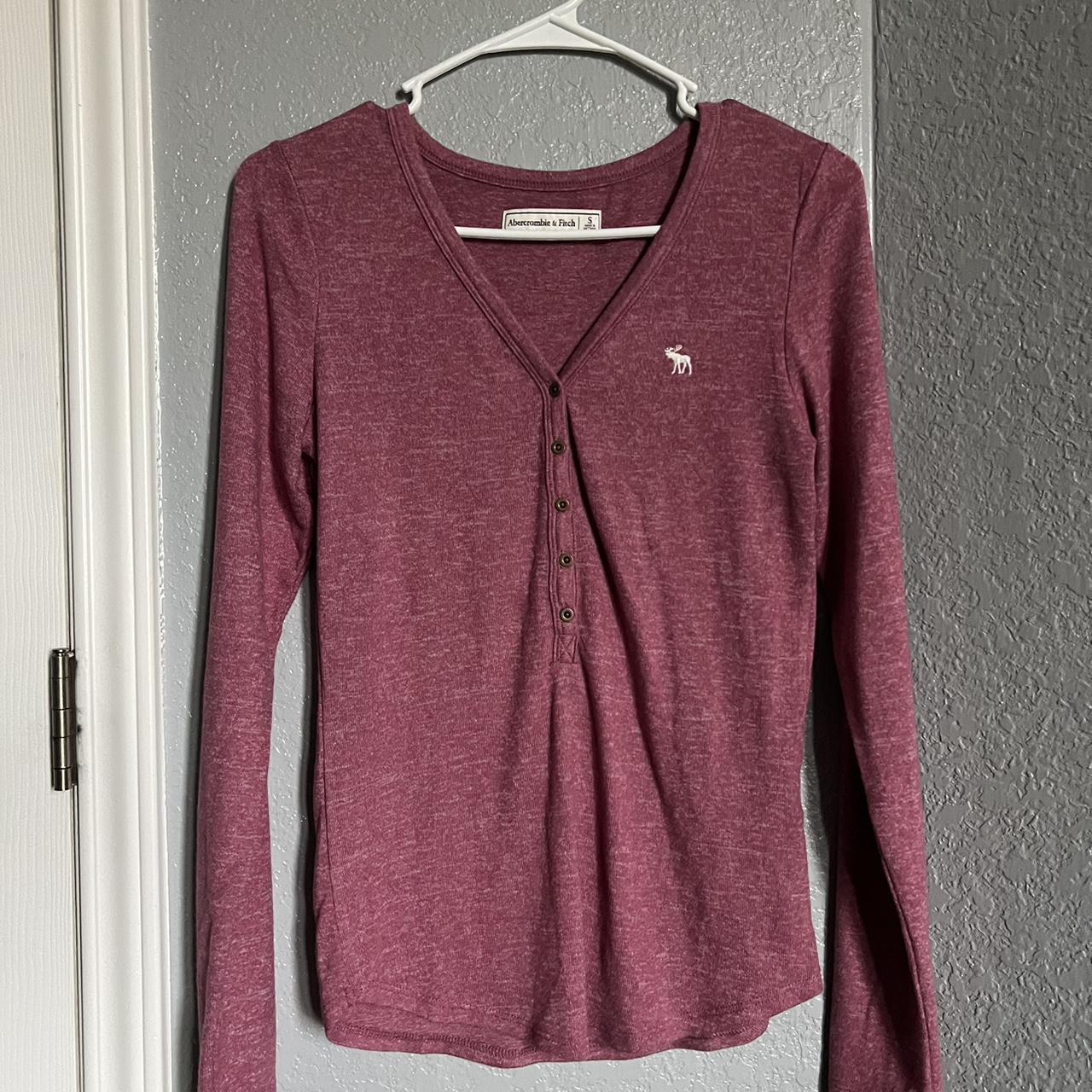 abercrombie henley stretch top! best fits with low... Depop
