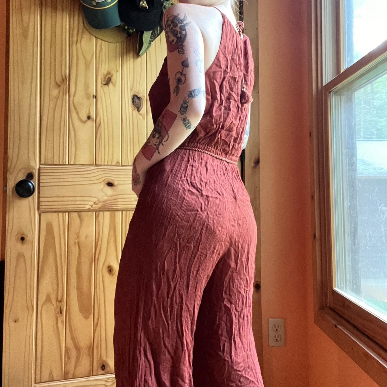 Elevenses rust colored pant suit. Crosses in the... - Depop