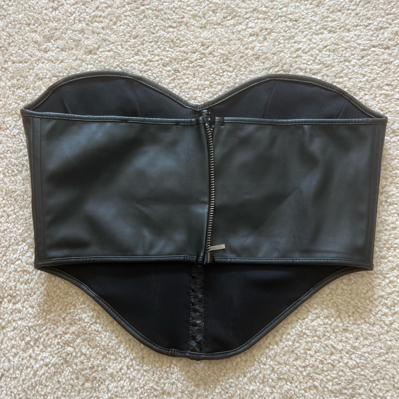 social tourist hollister strapless black leather... Depop