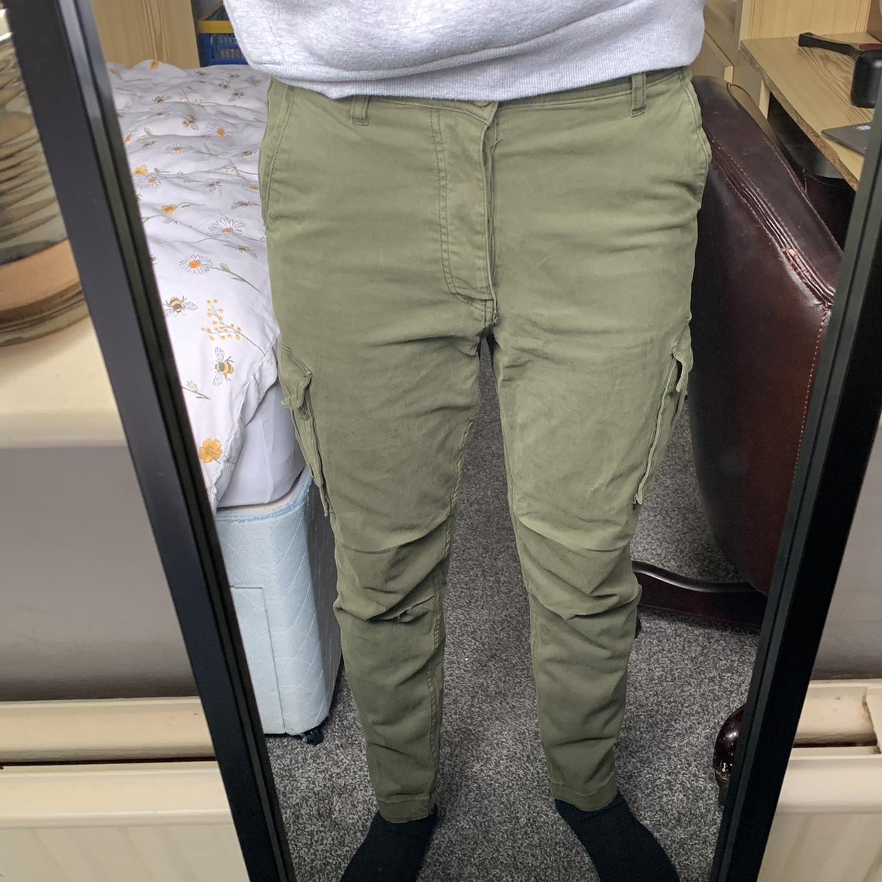 Asos Clothes Mens Cargo Trousers Asos Khaki Green Asos Design Slim