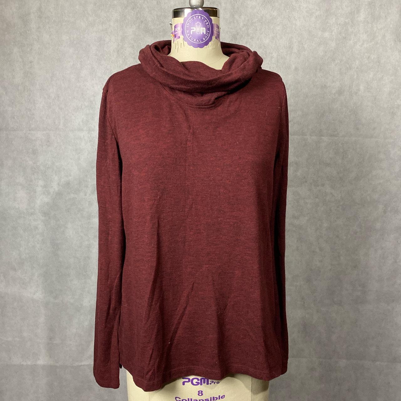 Burgundy cowl clearance neck sweater