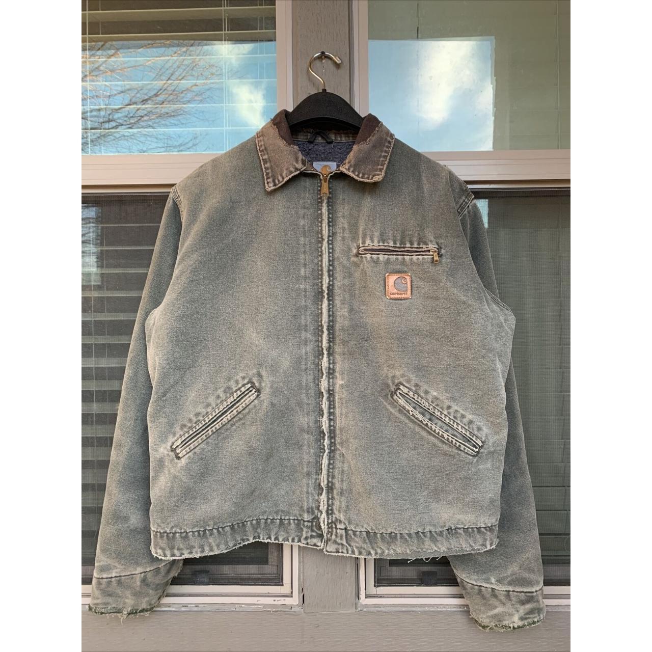 Carhartt Detroit Jacket J97 Large Tall Moss Green - Depop