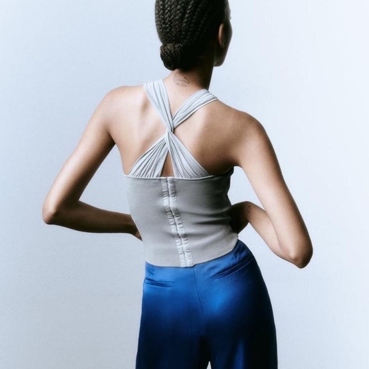 NWT Zara Knit Tulle Corset Top size M | Depop NWT Zara Knit Tulle Corset Top size M | Depop