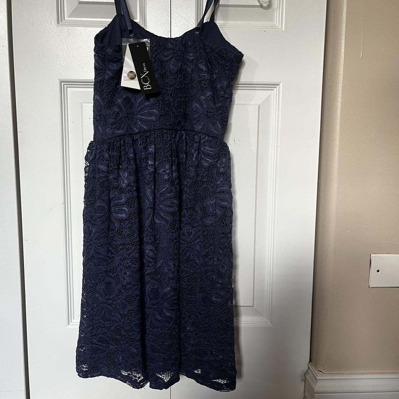Macy's Women's Navy Dress Depop