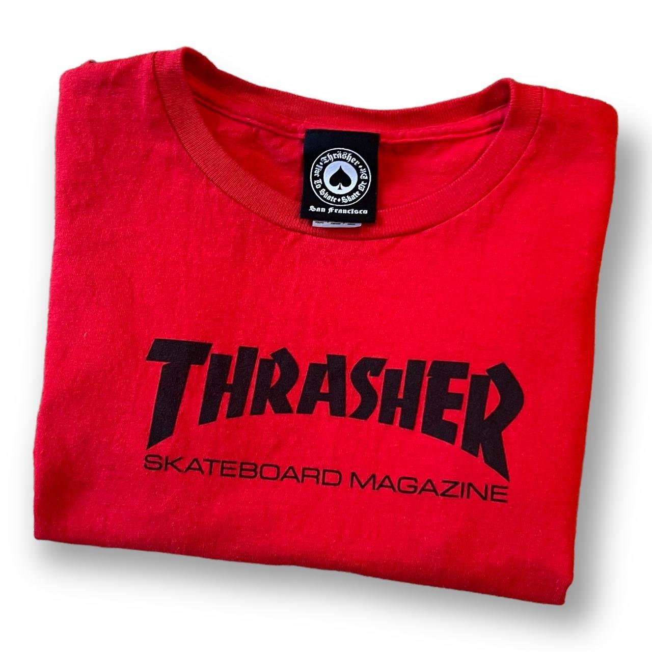 Thrasher Black and Red T-shirt | Depop