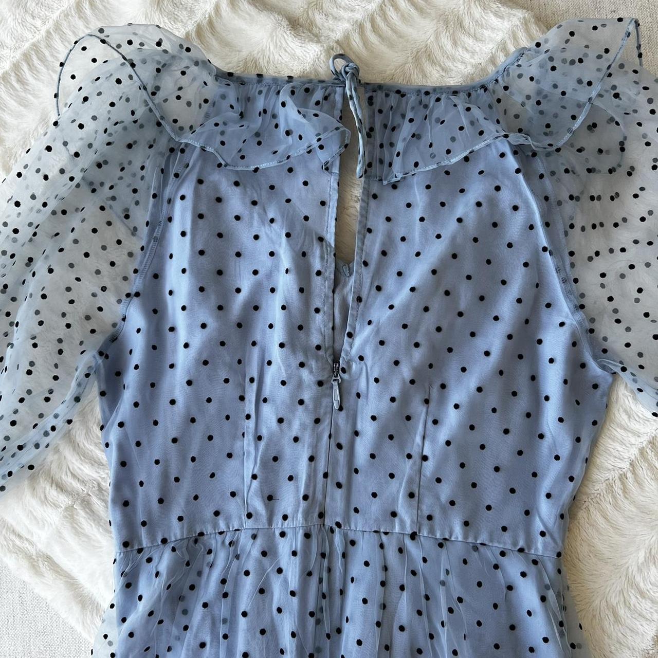 Topshop blue polka hot sale dot dress