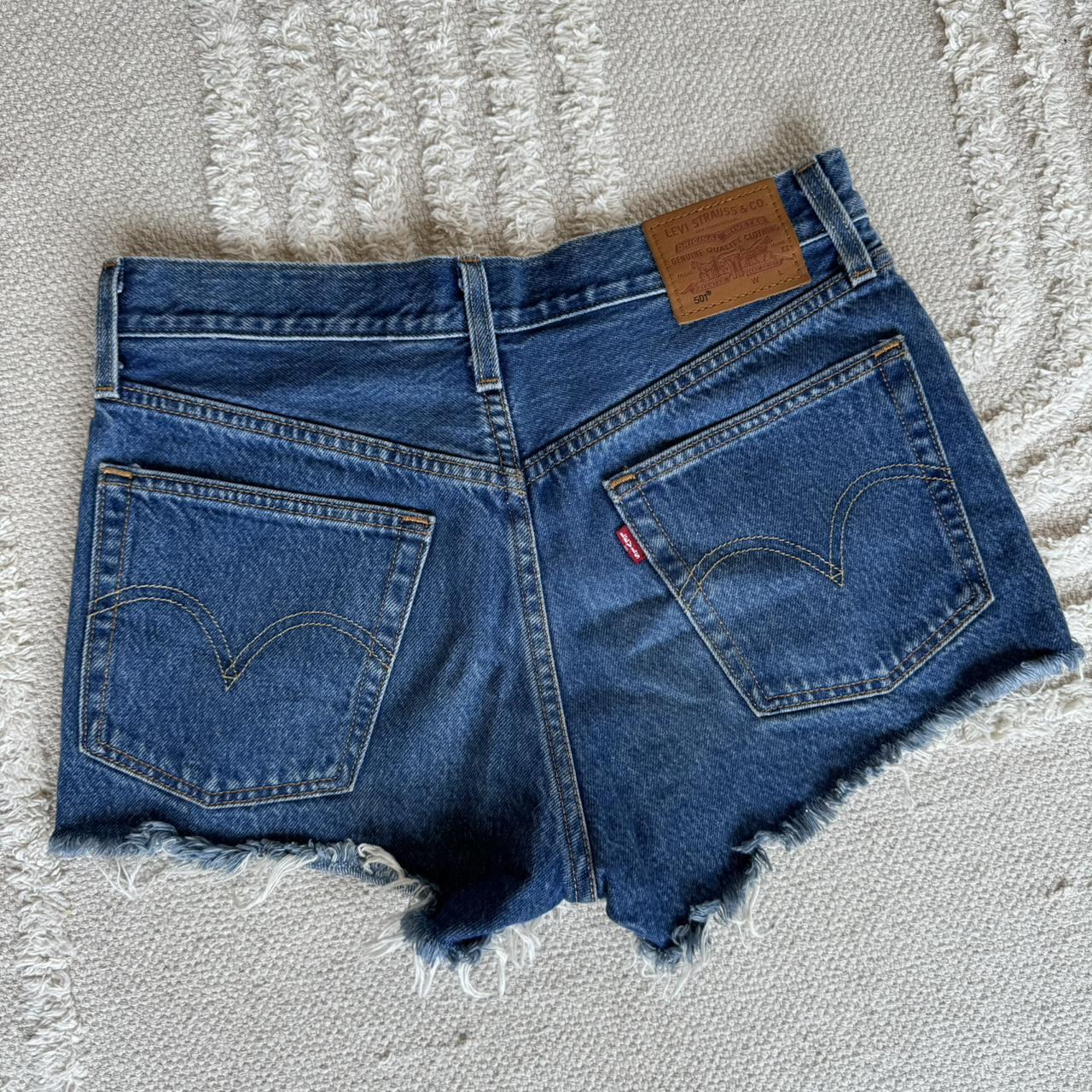 Levi's 501 Premium Dark Wash Denim Shorts 🫐 Depop