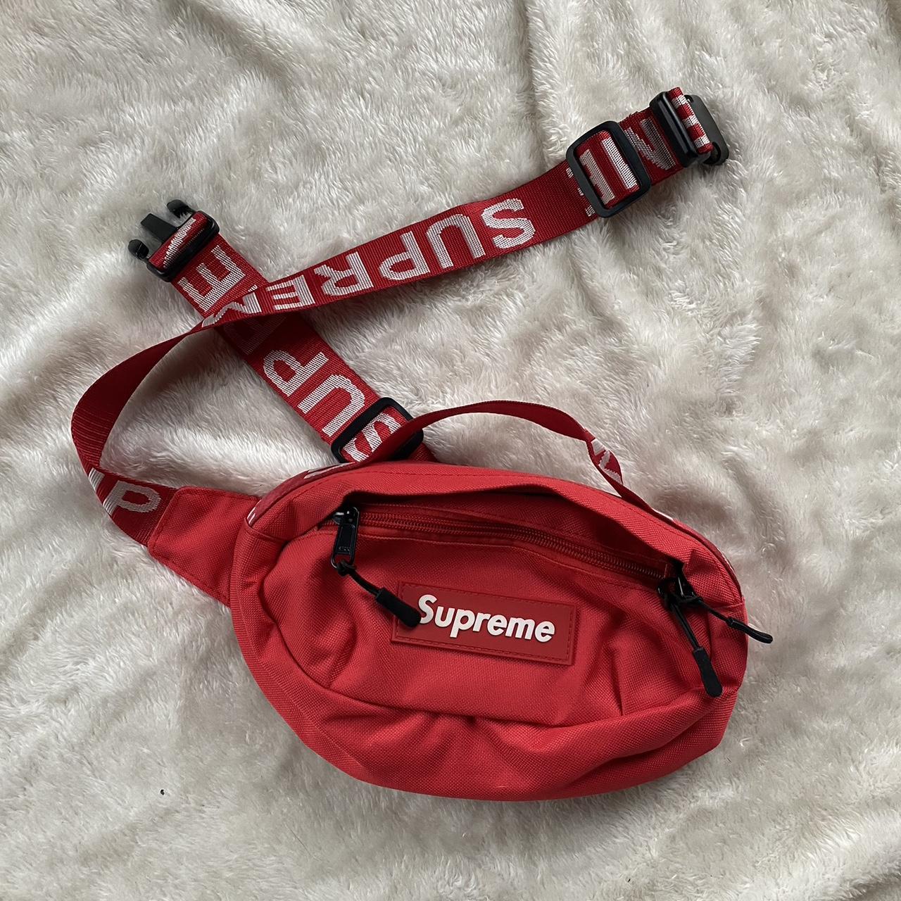 Supreme waist best sale bag red ss18