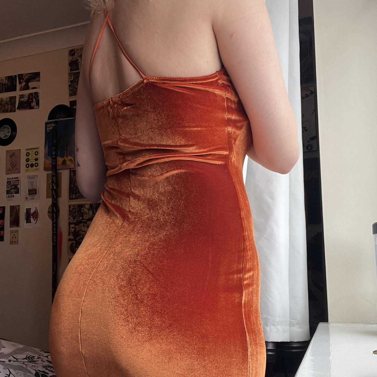 Depop Boohoo Burnt Orange Dress Boohoo Burnt Orange Dress Buy