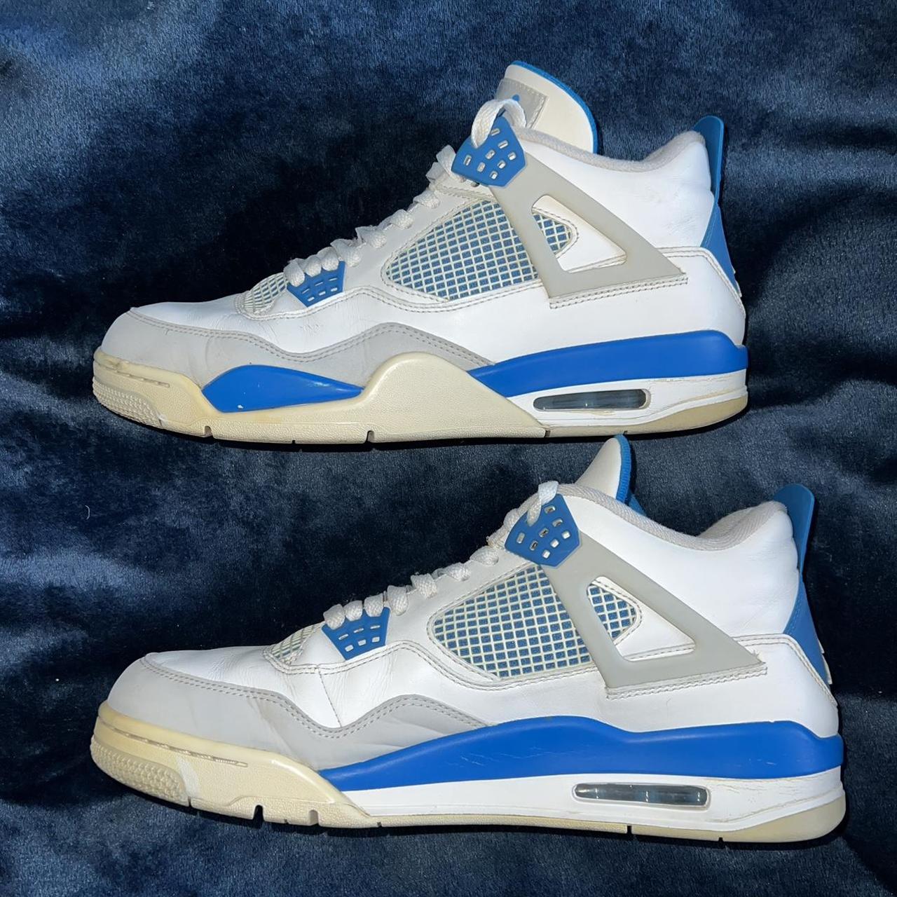 Jordan 4 Military Blue in size UK11. Used... - Depop