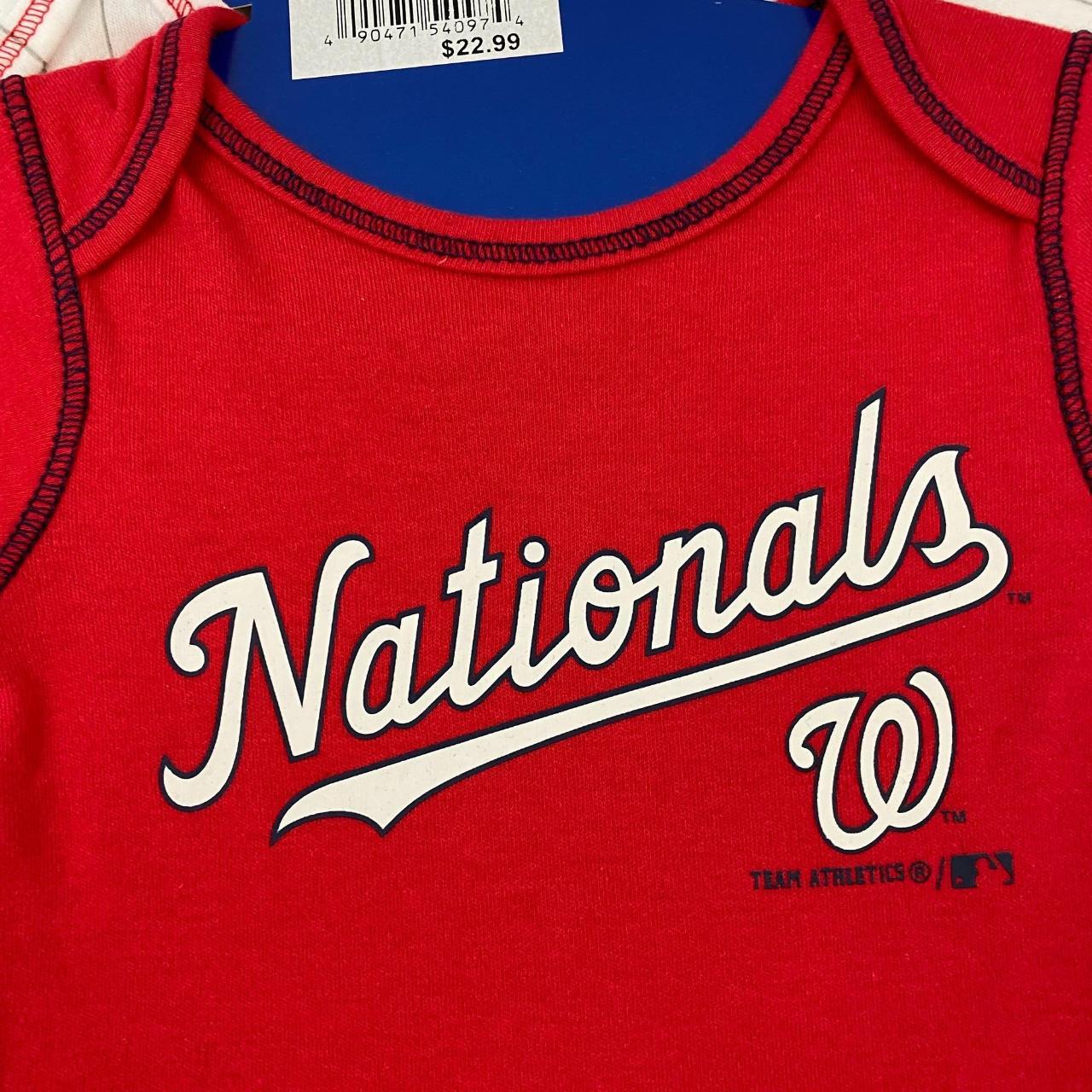 Washington Nationals MLB Red Blue Infant Baby Baseball Jersey Romper 0-3  Months