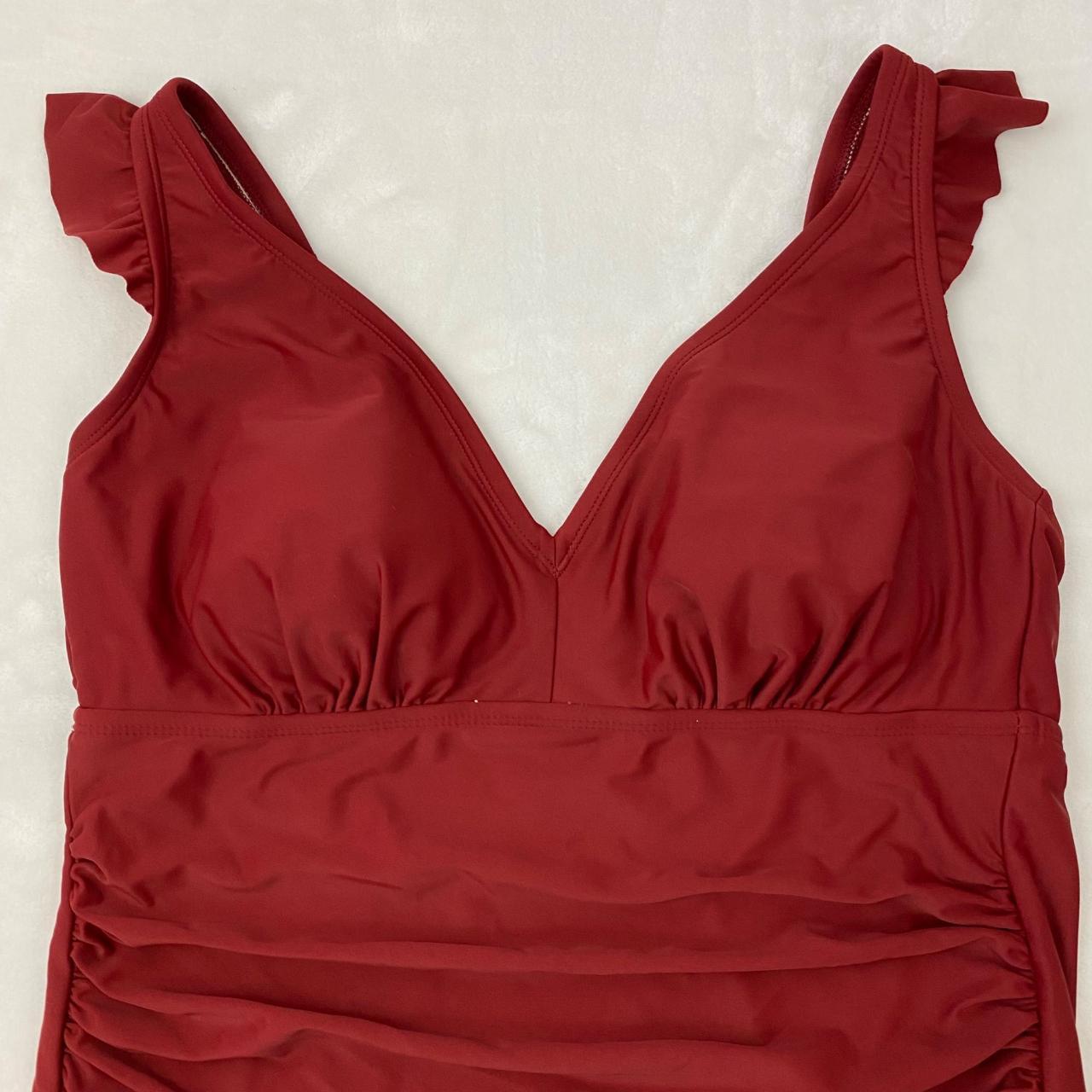 Target Women's Red Swimsuitonepiece Depop
