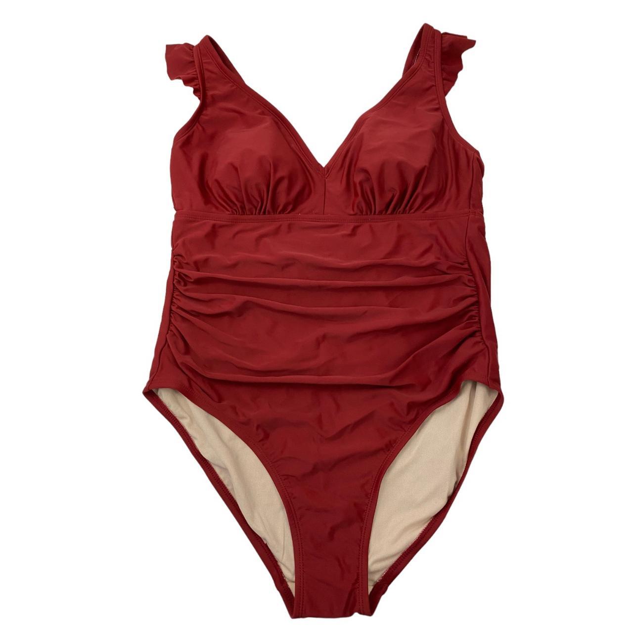 Target Women's Red Swimsuitonepiece Depop
