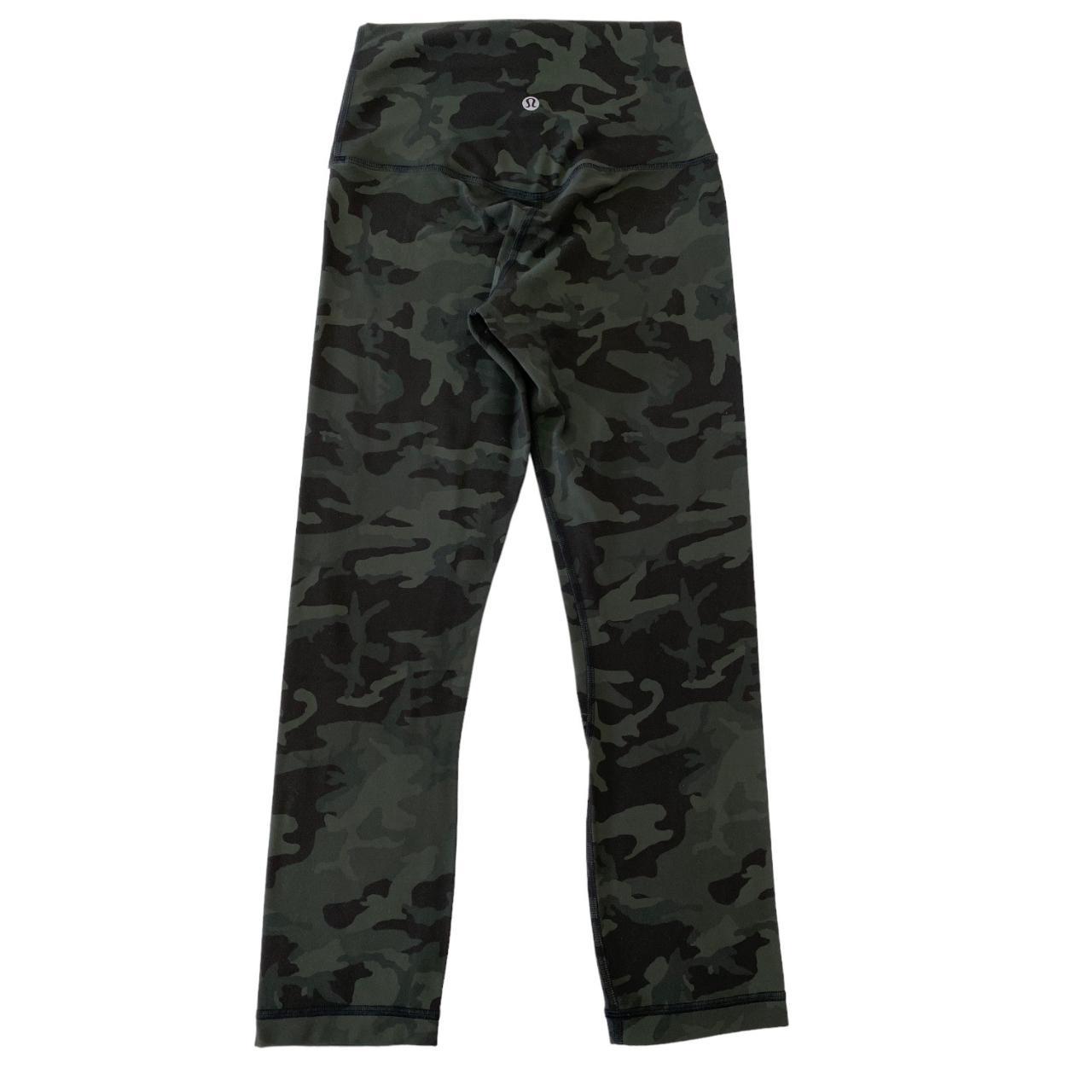 Lululemon Align Crop 21 Incognito Camo Multi Gator Green leggings