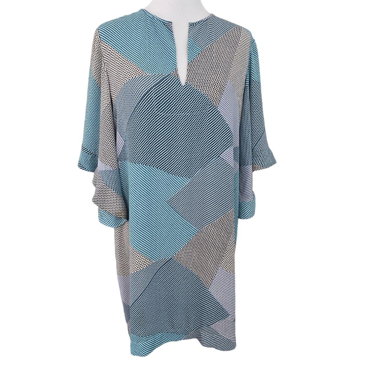 BCBGMaxAzria Tati Ruffle Sleeve Geometric Shift