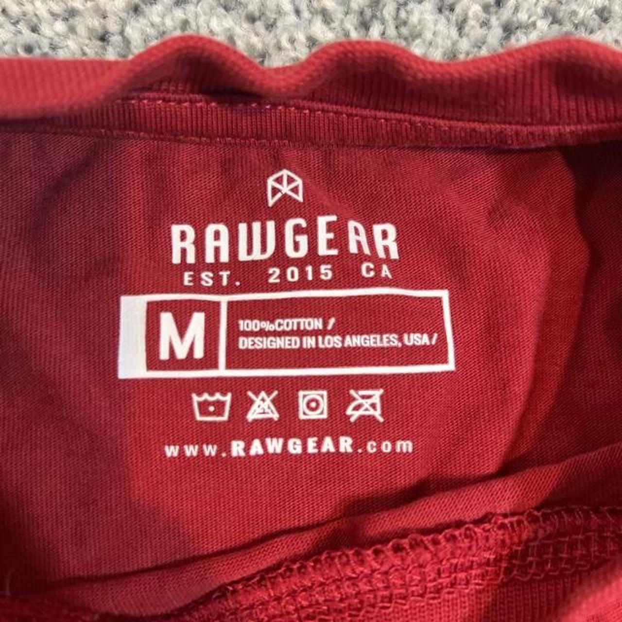 Raw Gear Dark Red Pump Cover Workout Gym Tshirt *NO... Depop