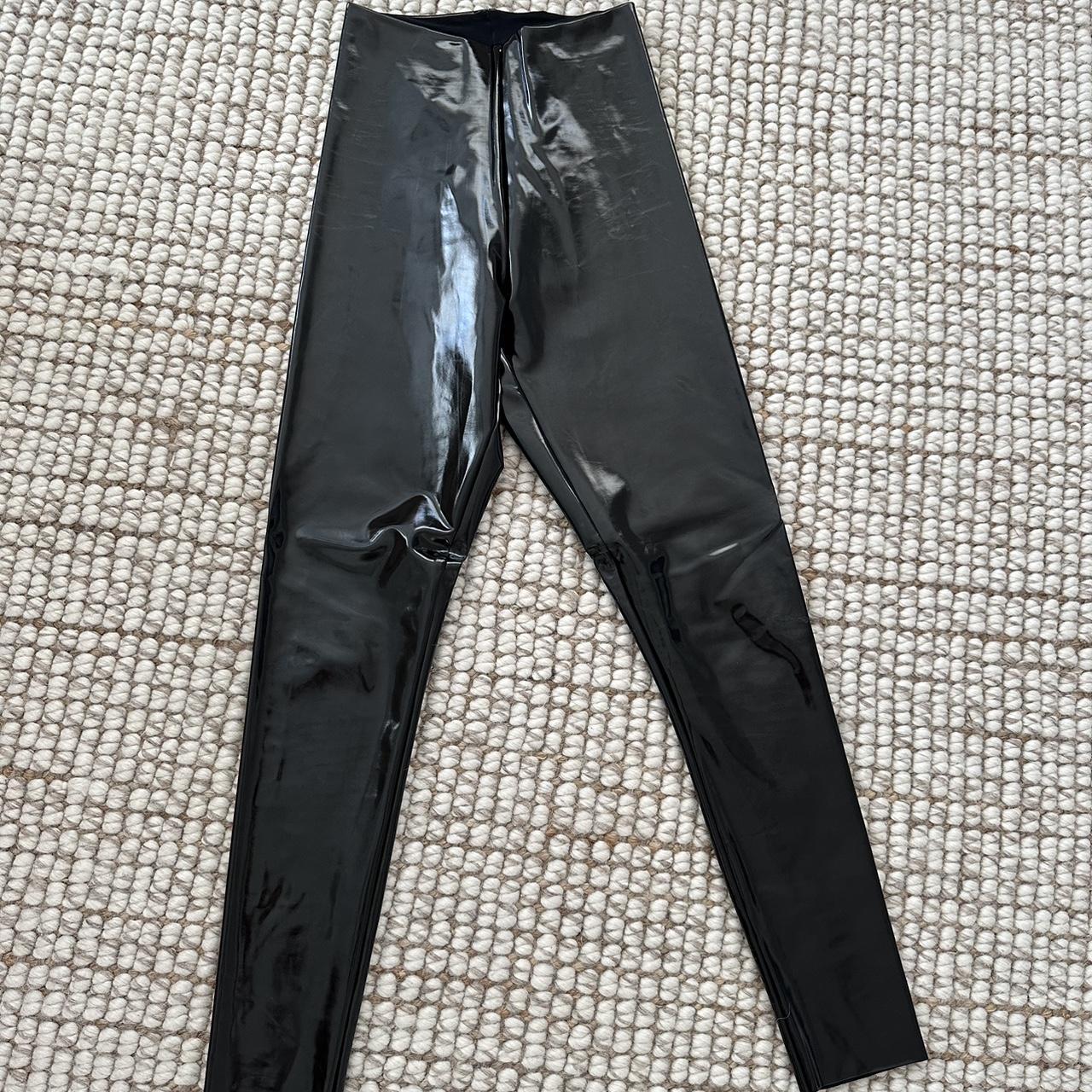 commando shiny latexy patent leathery leggings. They... - Depop