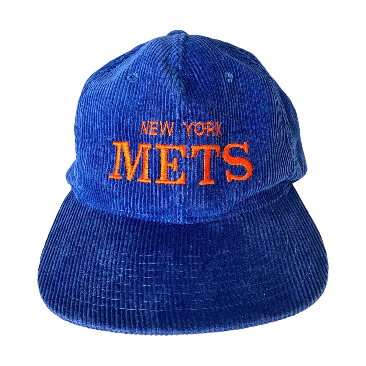 New York Met's Corduroy Hat Snapback New mets Blue Cap Vintage Style  Baseball