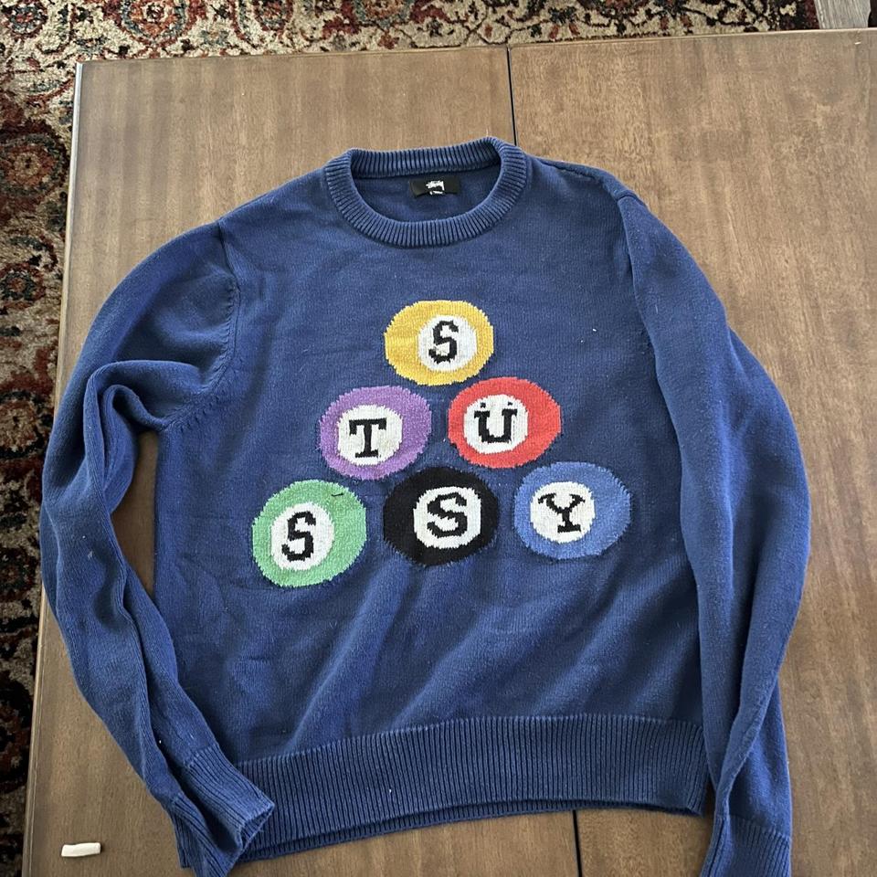 トップスStussy BILLIARD SWEATER XL Navy - ニット/セーター