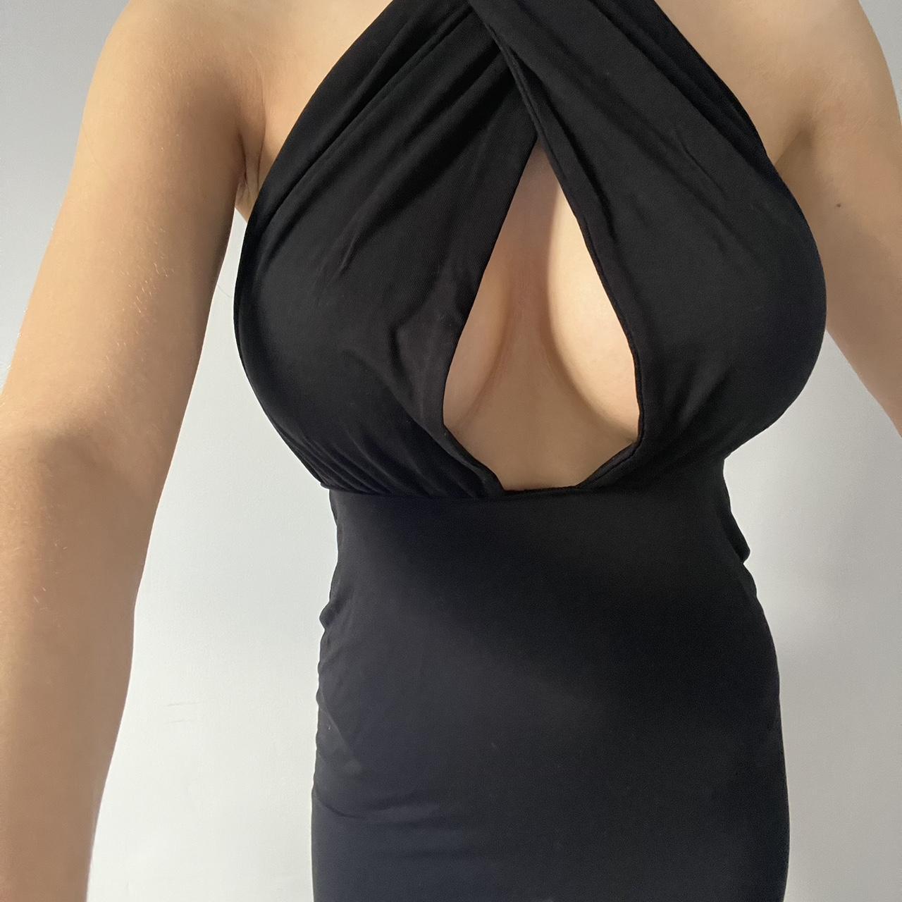 asos black tie dresses