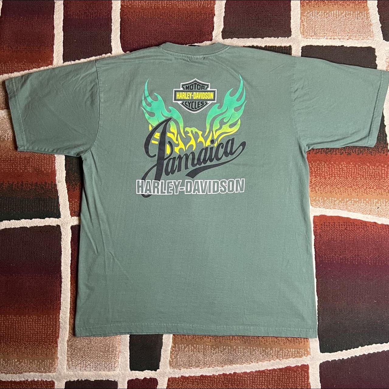 Vintage Jamaica Harley Davidson tee! sz 2XL. - Depop