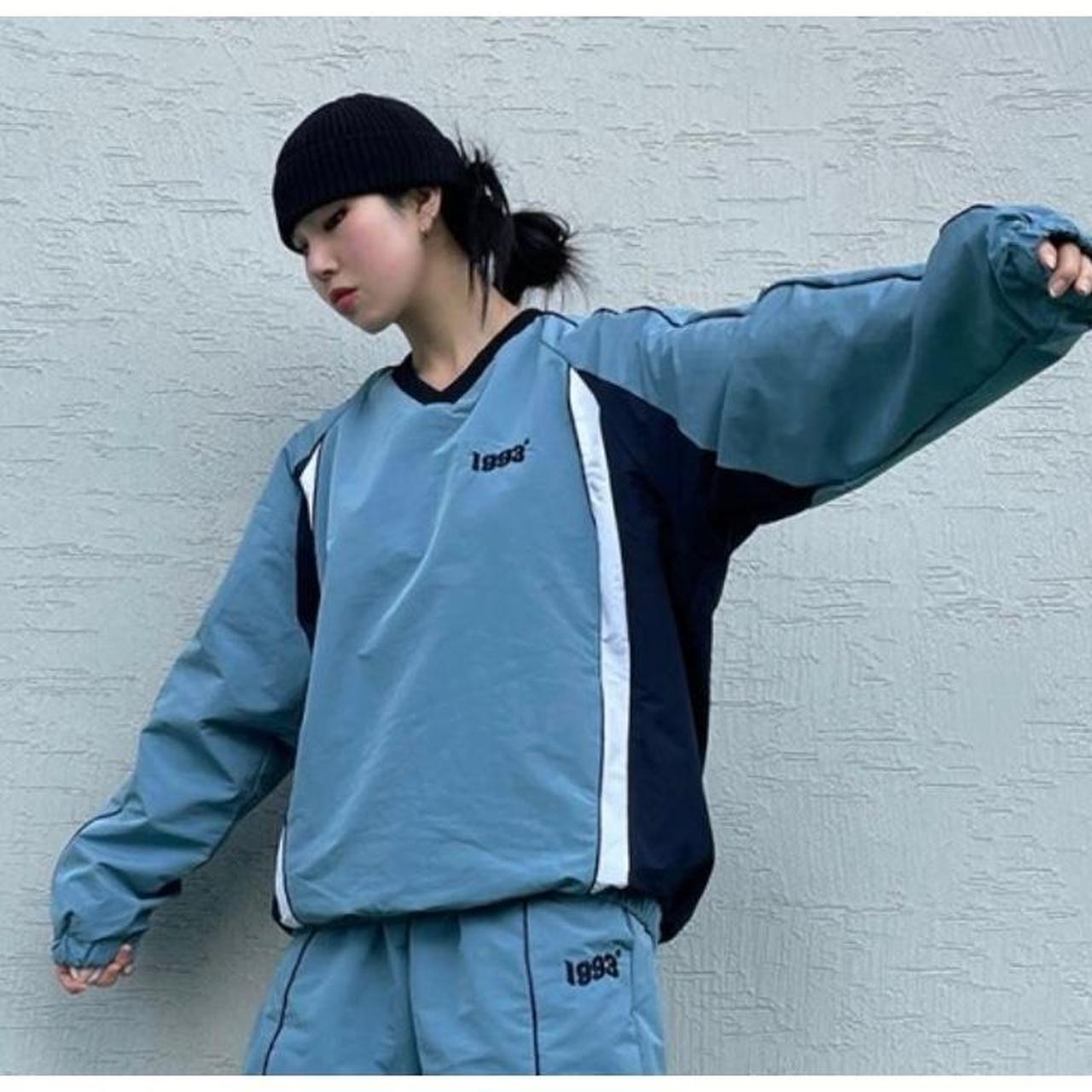 ★22AW★【1993 STUDIO】★VINTAGE PIPING WINDBREAKE.R★ 1993studio vintage piping windbreaker long sleeve in | Depop