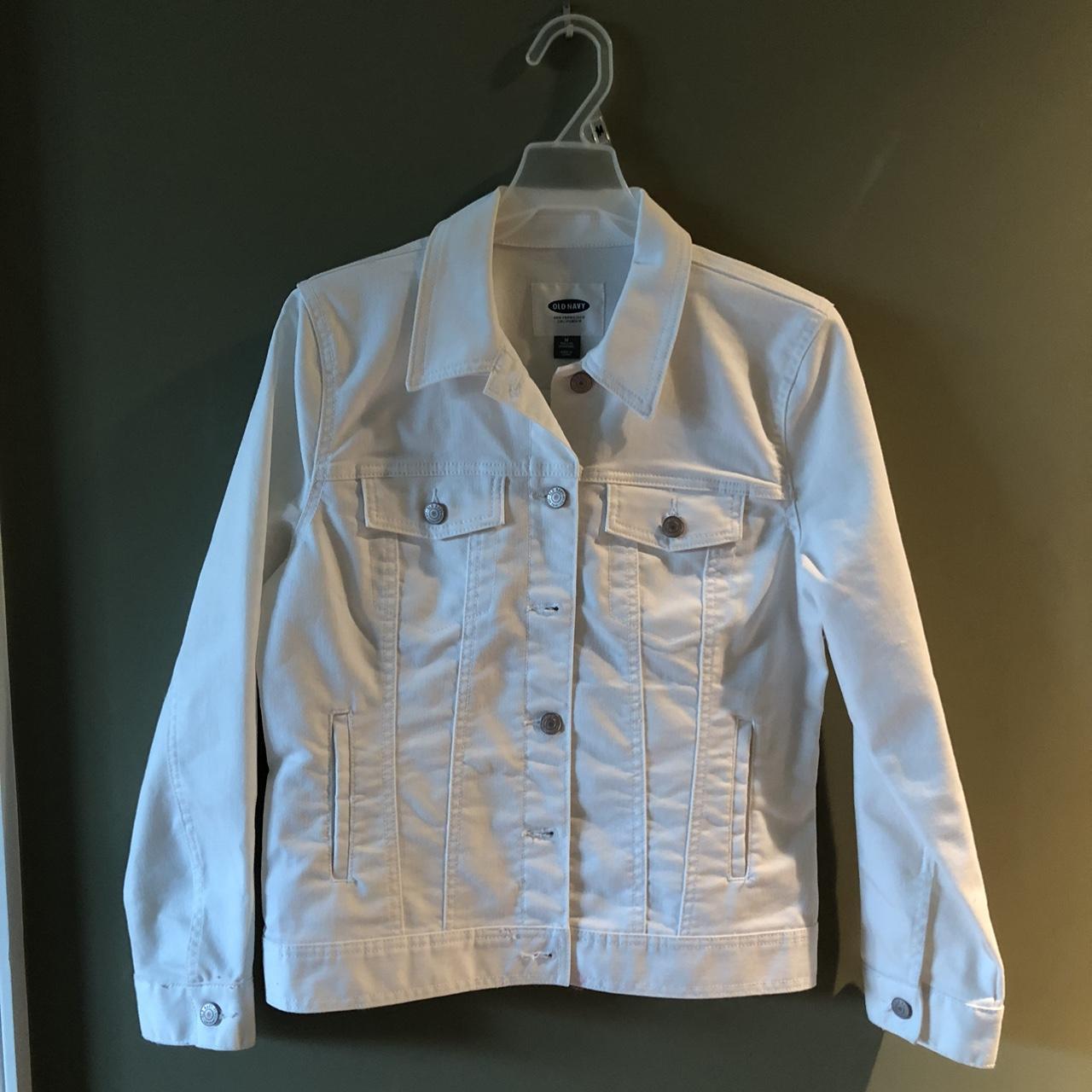 Old Navy Women's White Jacket | Depop
