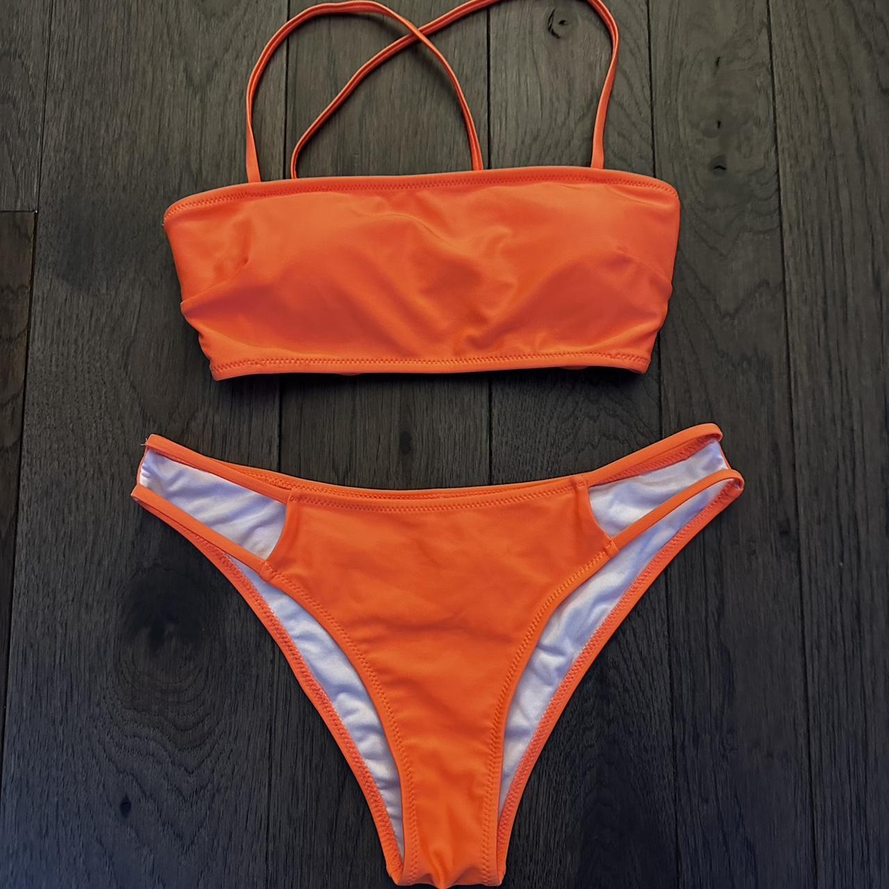 Cupshe Women's Orange Swimsuitonepiece Depop