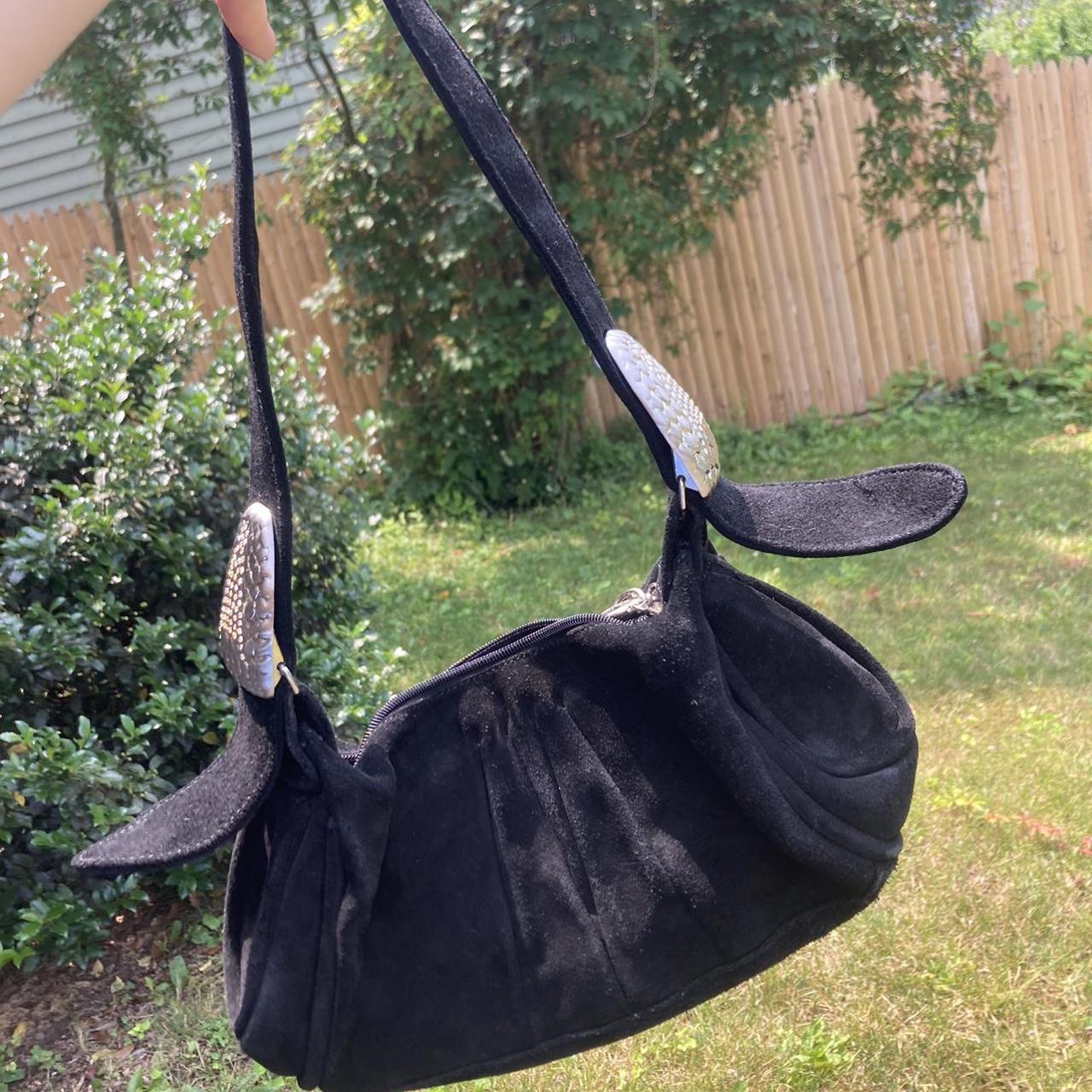 Black Y2K Suede Bag