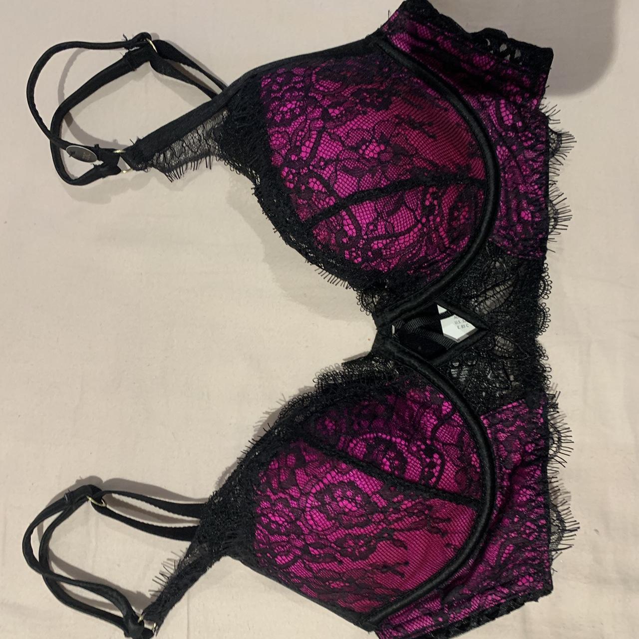 Ann Summers Women S Pink And Black Bra Depop