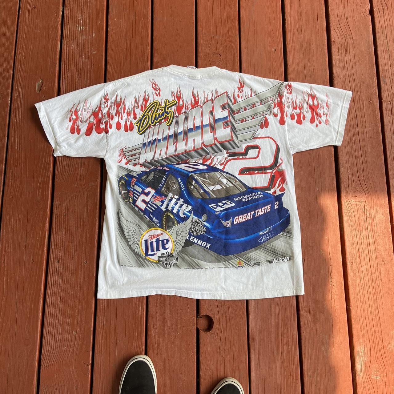 Vintage nascar rusty Wallace aop t shirt Size large... - Depop