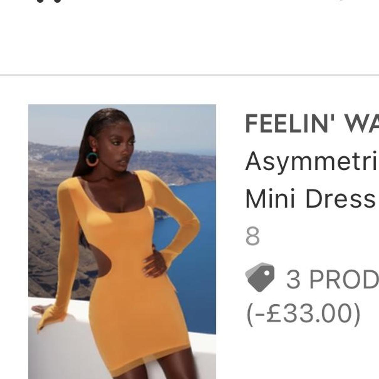 Oh Polly Women's Orange Dress Depop