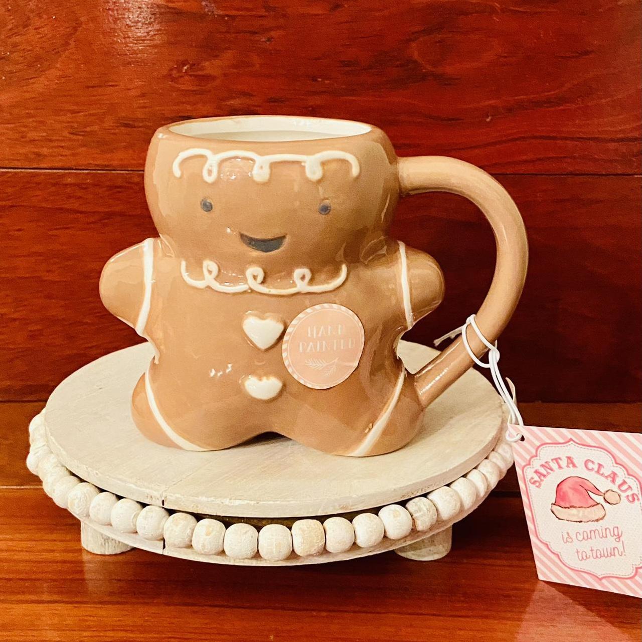 Peppermint & Pine Pink Gingerbread Mug, Gingerbread Mug, Pink