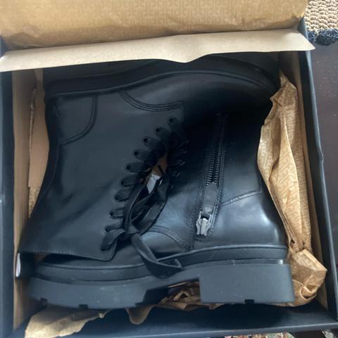 Louis Vuitton combat boots Size 36 Runs small - Depop