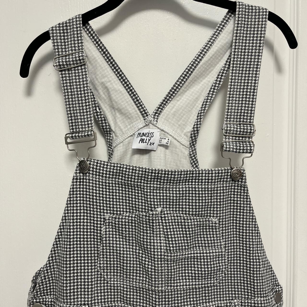 Princess Polly Women's Black and White Dungareesoveralls Depop