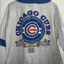 Lightly used, vintage 90s Chicago cubs jersey, black - Depop